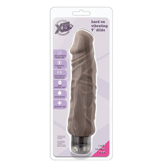 X5 Hard on Vibrating 9 Inch Dildo - Brown X5 Hard on Vibrating 9 Inch Dildo - Brown - UABDSM