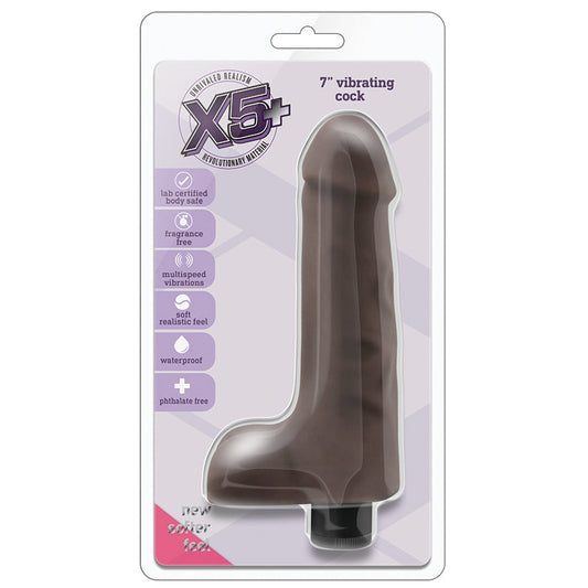 X5 Plus 7 Vibrating Cock - Brown X5 Plus 7 Vibrating Cock - Brown - UABDSM
