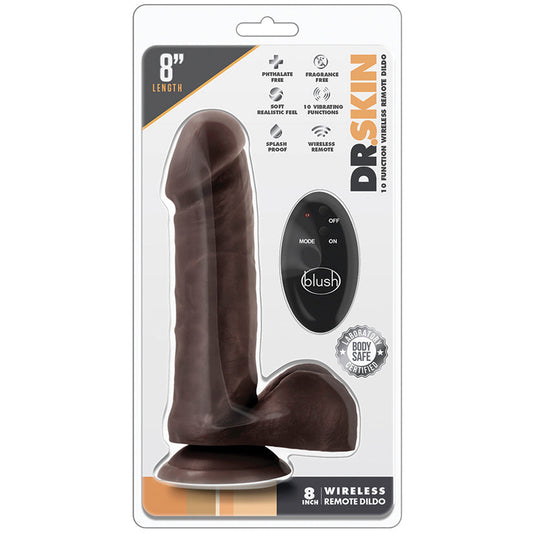 Dr. Skin 10 Function Wireless Remote Dildo-Chocolate 8 Dr. Skin 10 Function Wireless Remote Dildo-Chocolate 8 - UABDSM