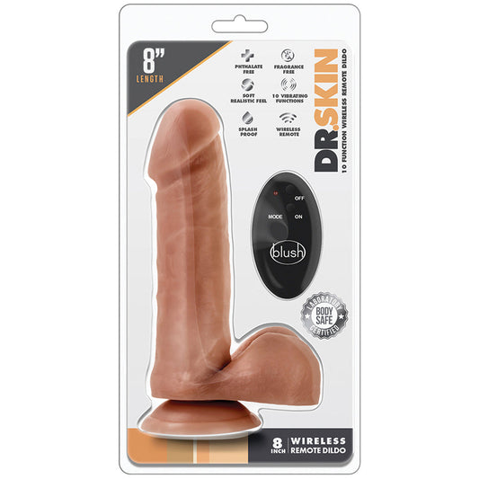Dr. Skin 10 Function Wireless Remote Dildo-Mocha 8 Dr. Skin 10 Function Wireless Remote Dildo-Mocha 8 - UABDSM