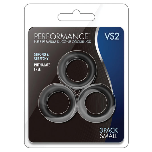 Performance - Vs2 Pure Premium Silicone Cockrings - Small - Black Performance - Vs2 Pure Premium Silicone Cockrings - Small - Black - UABDSM