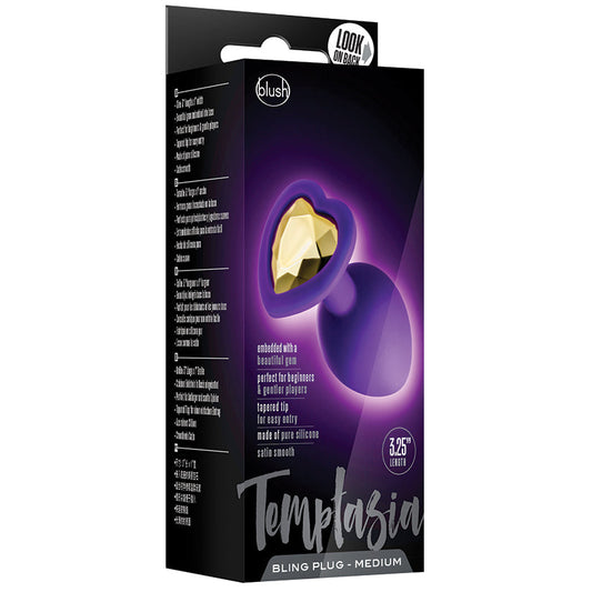Temptasia Bling Plug-Medium Purple Temptasia Bling Plug-Medium Purple - UABDSM