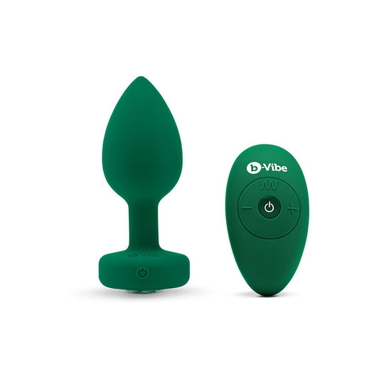 b-Vibe Remote Control Vibrating Jewel Butt Plug Emerald b-Vibe Remote Control Vibrating Jewel Butt Plug Emerald - UABDSM