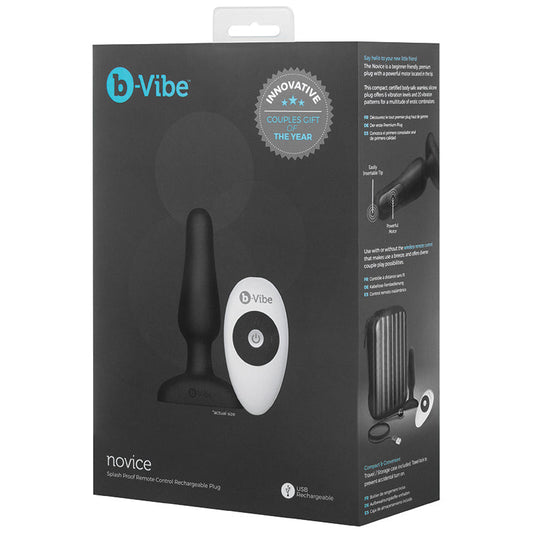 B-Vibe Novice Plug-Black B-Vibe Novice Plug-Black - UABDSM