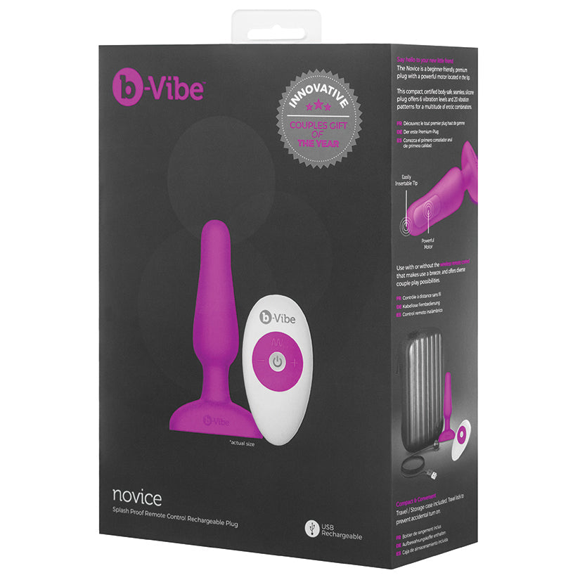 B-Vibe Novice Plug-Fuchsia - UABDSM