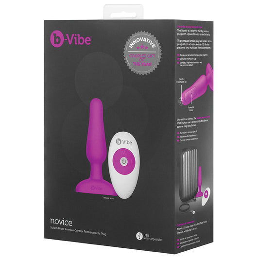 B-Vibe Novice Plug-Fuchsia B-Vibe Novice Plug-Fuchsia - UABDSM