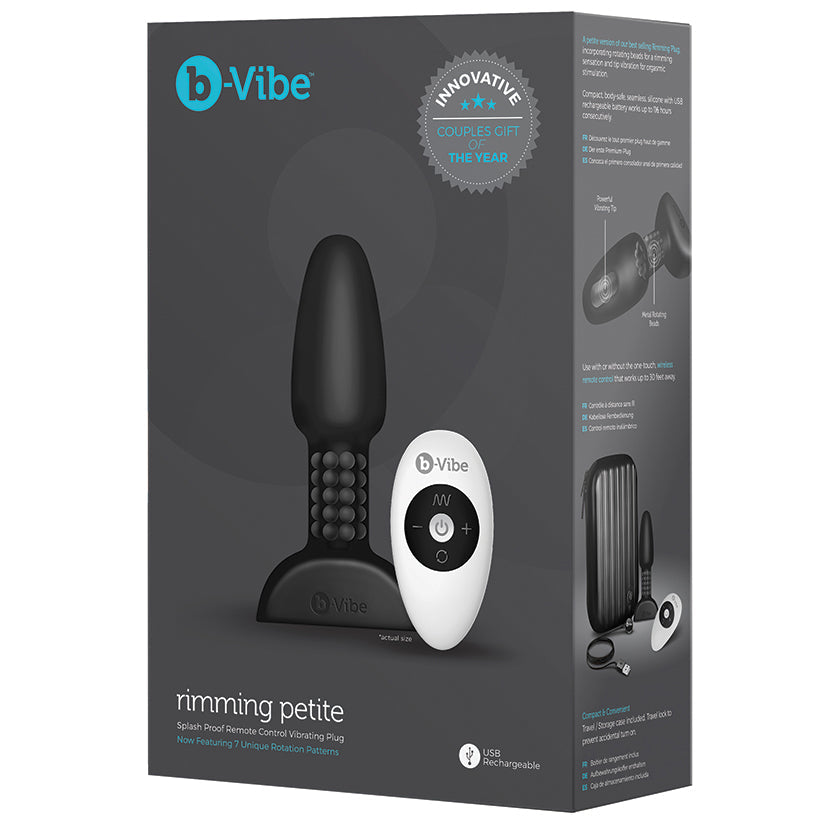 B-Vibe Rimming Plug Petite-Black - UABDSM