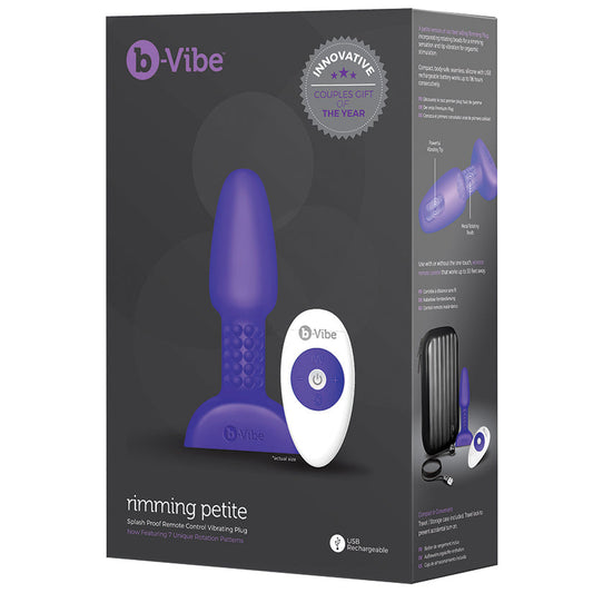 B-Vibe Rimming Plug Petite-Purple B-Vibe Rimming Plug Petite-Purple - UABDSM