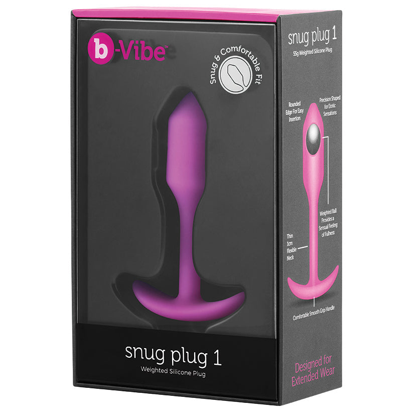 B-Vibe Snug Plug 1-Fuchsia - UABDSM