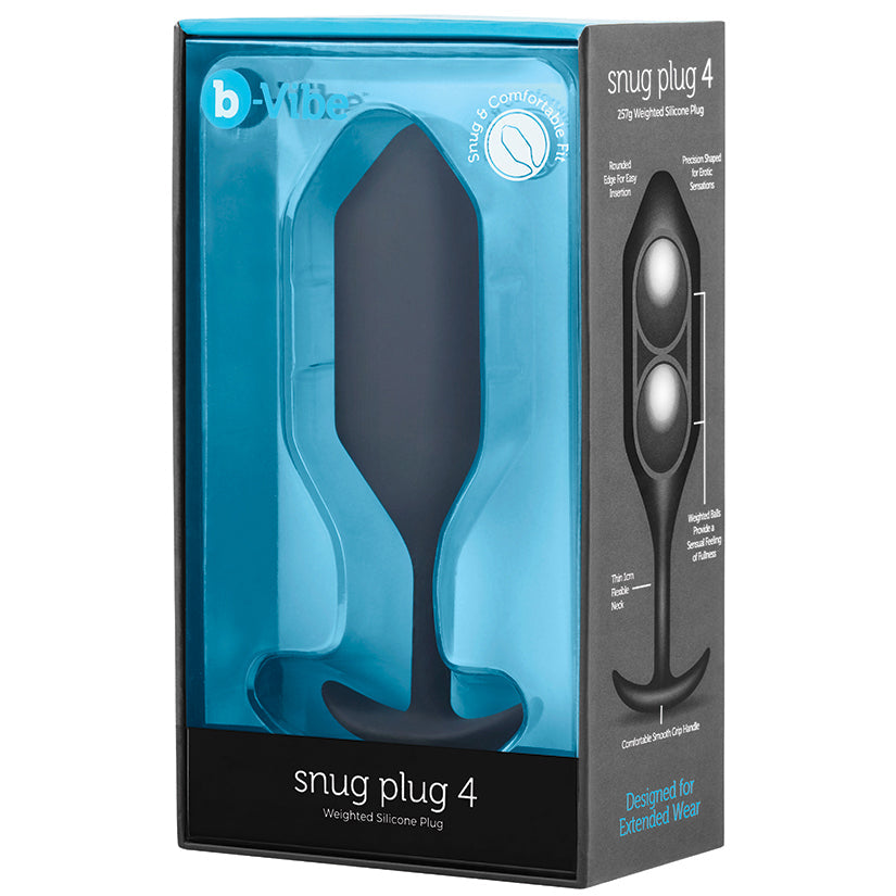 B-Vibe Snug Plug 4-Black - UABDSM
