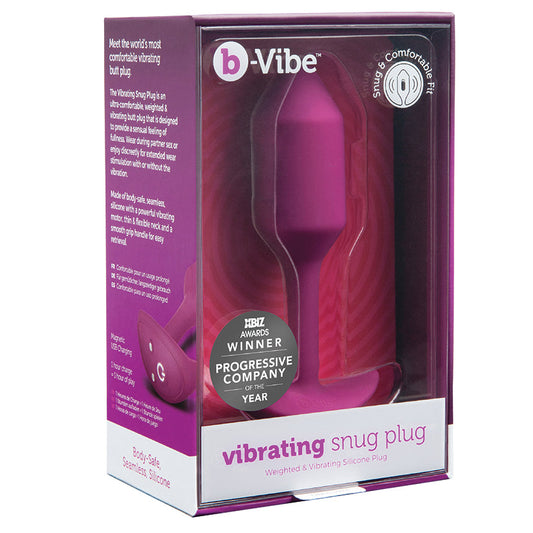 B-Vibe Vibrating Snug Plug-Rose M B-Vibe Vibrating Snug Plug-Rose M - UABDSM