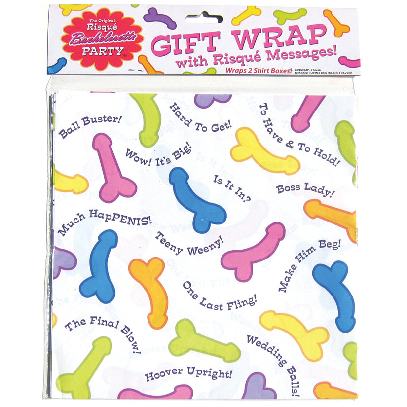Risqué Bachelorette Party-Gift Wrap (2 Sheets 20x30) - UABDSM