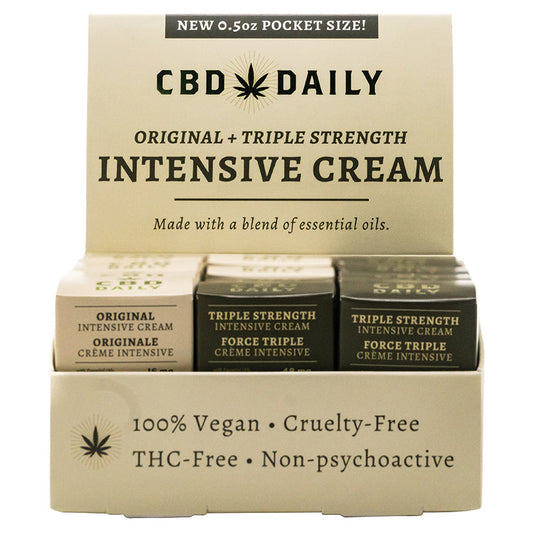 CBD Daily Intensive & Triple Strength Pocket Size Display CBD Daily Intensive & Triple Strength Pocket Size Display - UABDSM