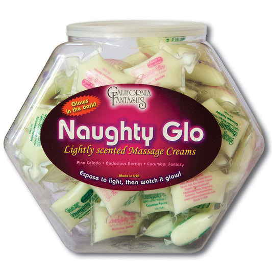 Naughty Glo-Glow-in-the-Dark Cream Display of 72 Naughty Glo-Glow-in-the-Dark Cream Display of 72 - UABDSM