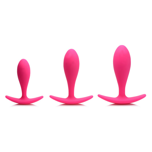 Rump Bumpers 3 Piece Silicone Anal Plug Set - Pink Rump Bumpers 3 Piece Silicone Anal Plug Set - Pink - UABDSM