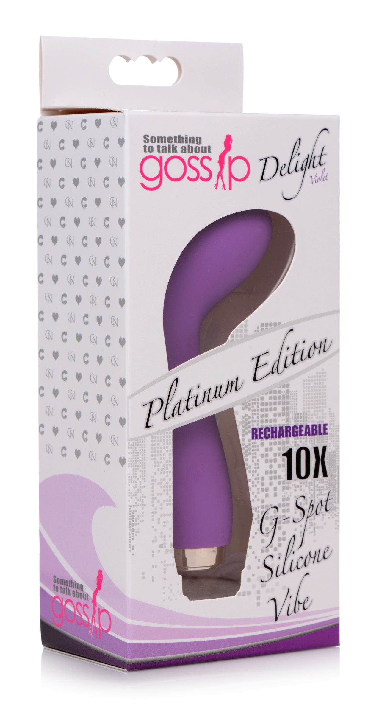 10X Delight G-Spot Silicone Vibrator - Purple - UABDSM