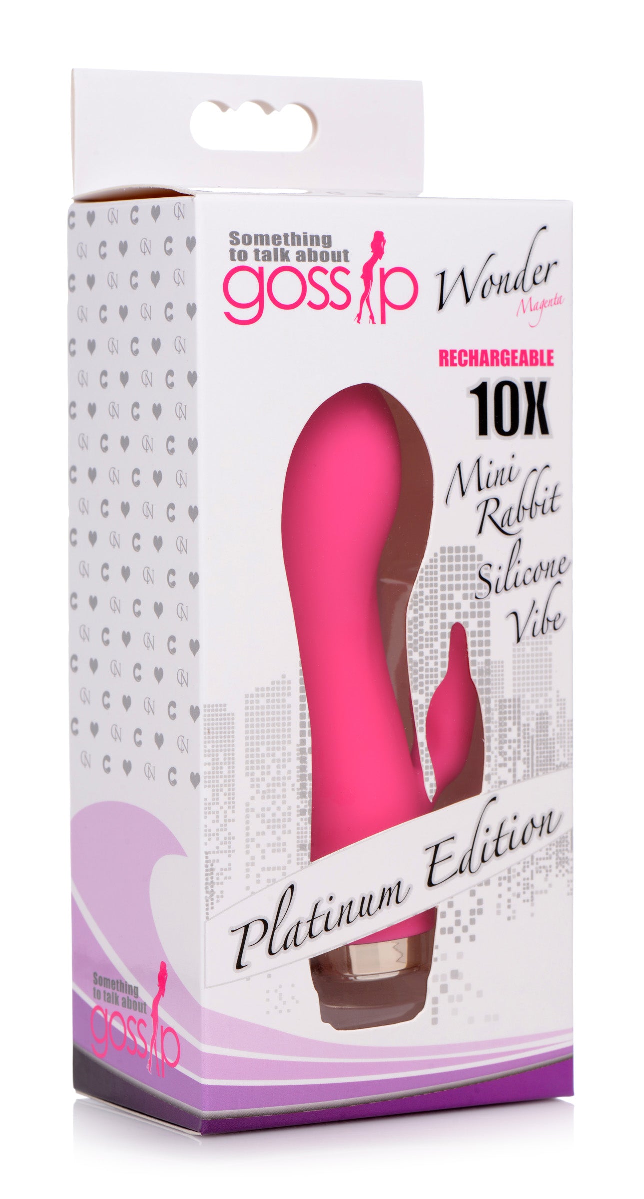 10X Wonder Mini Rabbit Silicone Vibrator - Pink - UABDSM