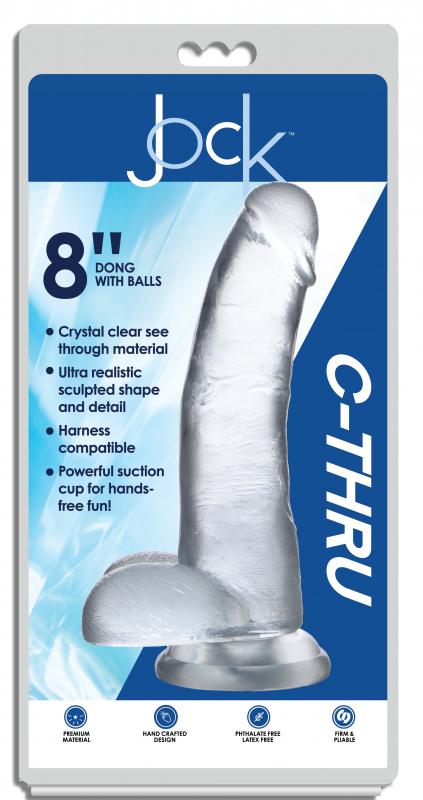 Jock C-Thru Transparent Dildo - 23 Cm - UABDSM