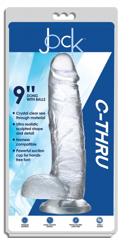Jock C-Thru Transparent Dildo - 27 Cm - UABDSM