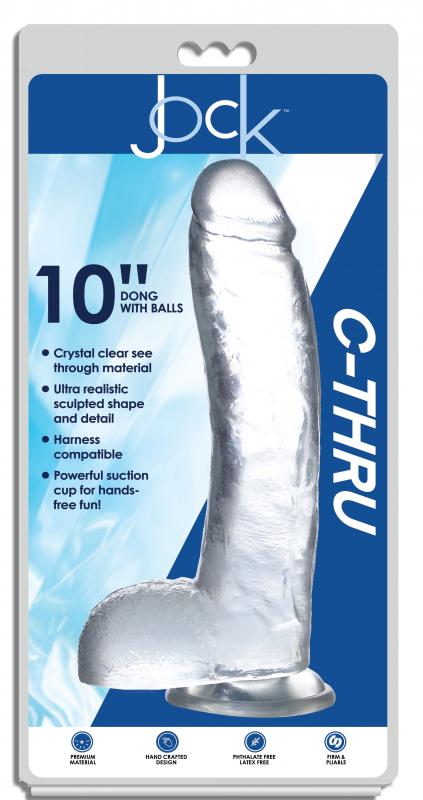 Jock C-Thru Transparent Dildo - 29 Cm - UABDSM