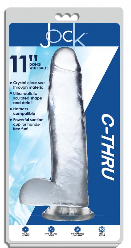 Jock C-Thru Transparante Dildo - 31 Cm - UABDSM