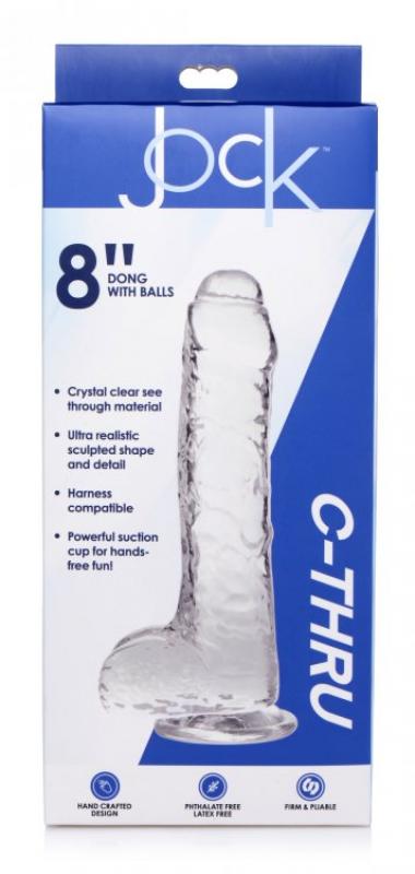 Jock C-Thru Transparent Dildo - 21 Cm. - UABDSM