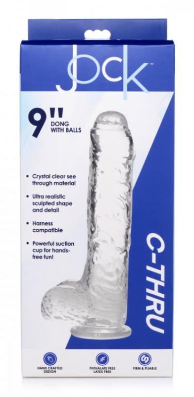 Jock C-Thru Transparent Dildo - 25 Cm. - UABDSM