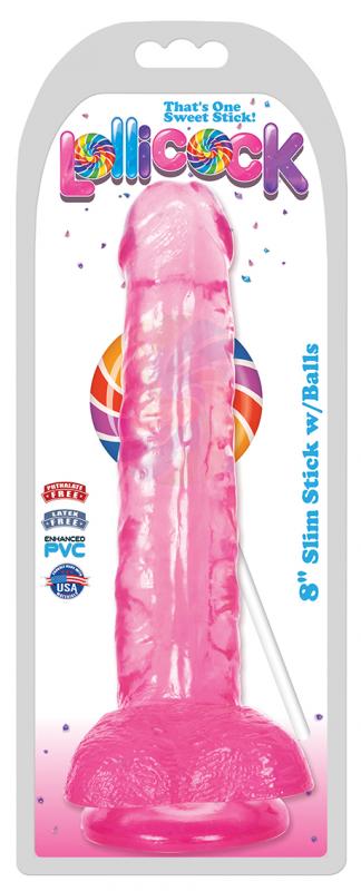 Dildo With Balls 20 CM - Cherry Ice - UABDSM