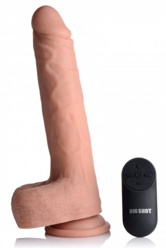 Vibrating & Thrusting XL Dildo With Suction Cup And Balls Vibrating & Thrusting XL Dildo With Suction Cup And Balls - UABDSM