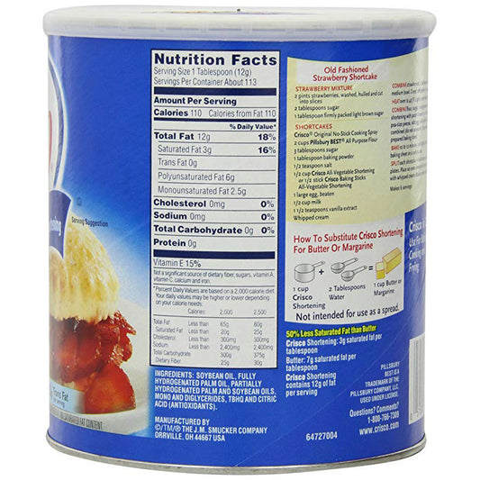Crisco All Vegetable Shortening 1360g - UABDSM