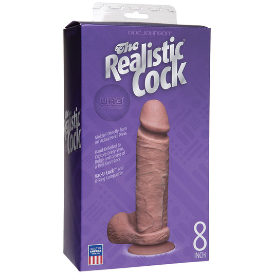 The Realistic Cock Ultraskyn 8 Inch - Brown The Realistic Cock Ultraskyn 8 Inch - Brown - UABDSM