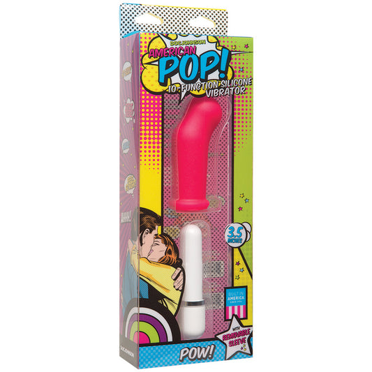 American Pop! Pow! 10 Function Silicone Vibrator - Pink American Pop! Pow! 10 Function Silicone Vibrator - Pink - UABDSM