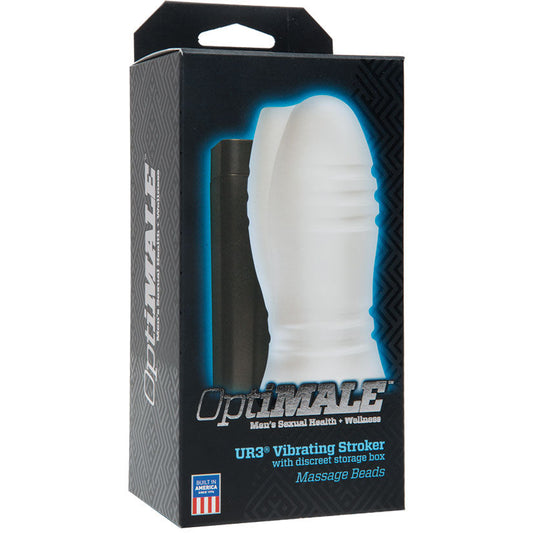Optimale UR3 Vibrating Stroker w/ Massage Beads-Frost Optimale UR3 Vibrating Stroker w/ Massage Beads-Frost - UABDSM