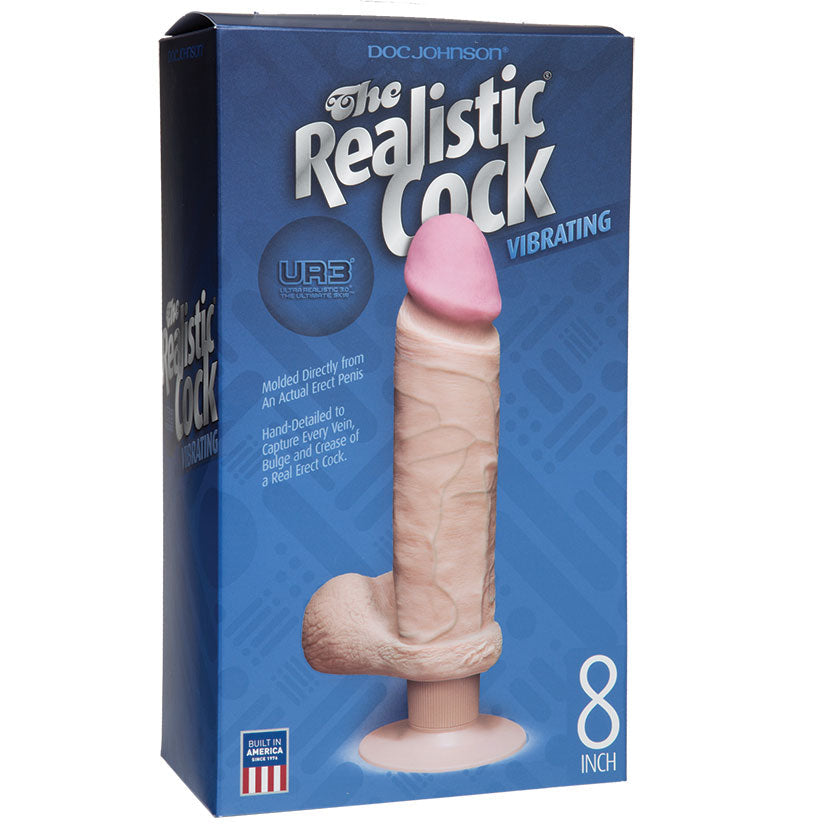 The Realistic Cock Ultraskyn Vibrating 8 - Vanilla - UABDSM