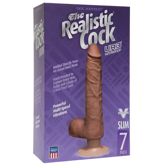 The Realistic Cock UR3 Vibrating Slim-Caramel 7 The Realistic Cock UR3 Vibrating Slim-Caramel 7 - UABDSM