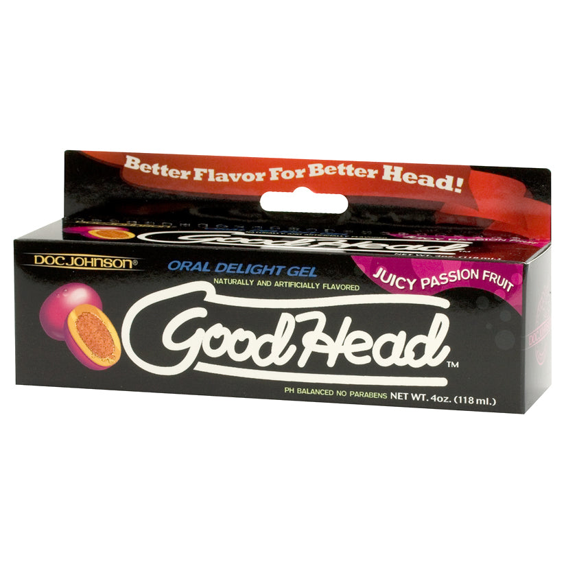Good Head Oral Delight Gel 4 Oz - Passion Fruit - Boxed - UABDSM