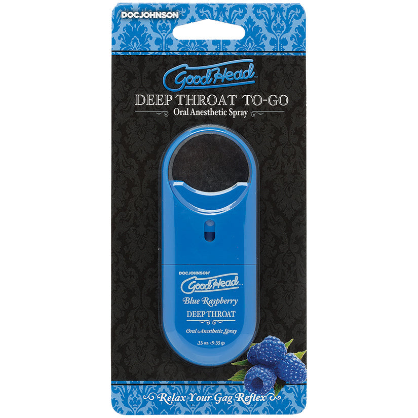 Goodhead - Deep Throat Spray to-Go - Blue Raspberry - .33 Oz. - UABDSM