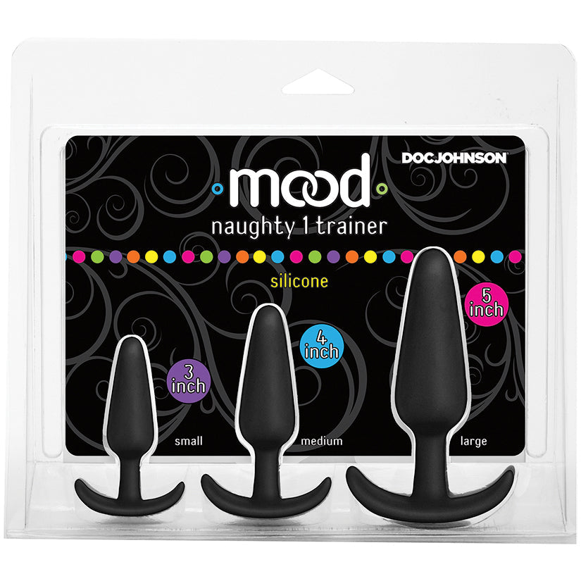 Mood Naughty 1 Silicone Trainer Set-Black - UABDSM