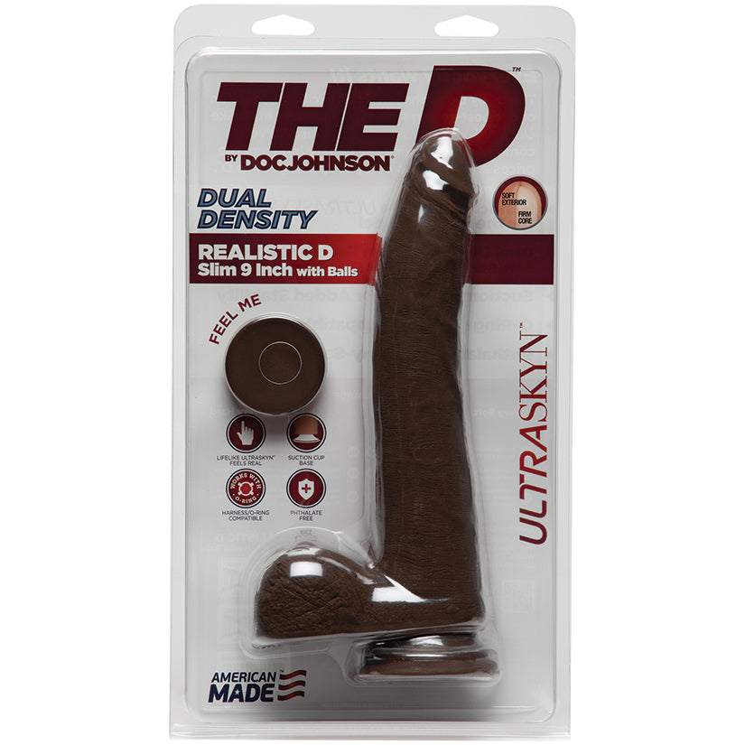The D Realistic Slim Ultraskyn-Chocolate 9 - UABDSM