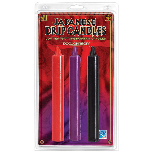 Japanese Drip Candles Set of 3 - Assorted Colors Japanese Drip Candles Set of 3 - Assorted Colors - UABDSM