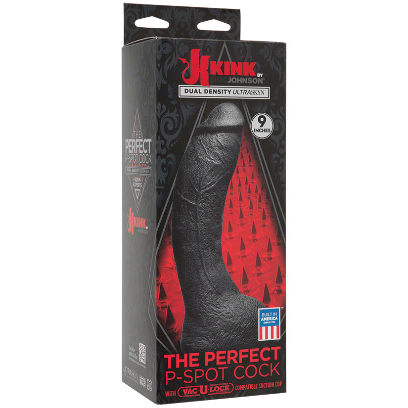 Kink By Doc Johnson The Perfect P-Spot Cock-Black 9.4 - UABDSM