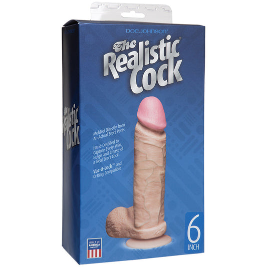 The Realistic Cocks 6 Inch - White The Realistic Cocks 6 Inch - White - UABDSM