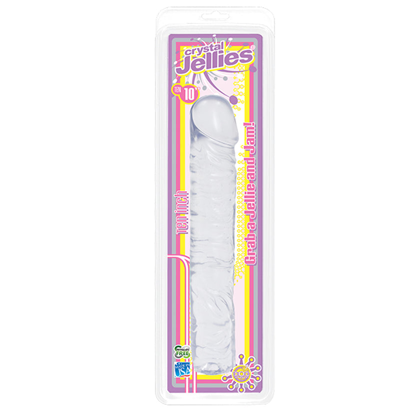 Crystal Jellies Classic Dong 10 Inch - Clear - UABDSM
