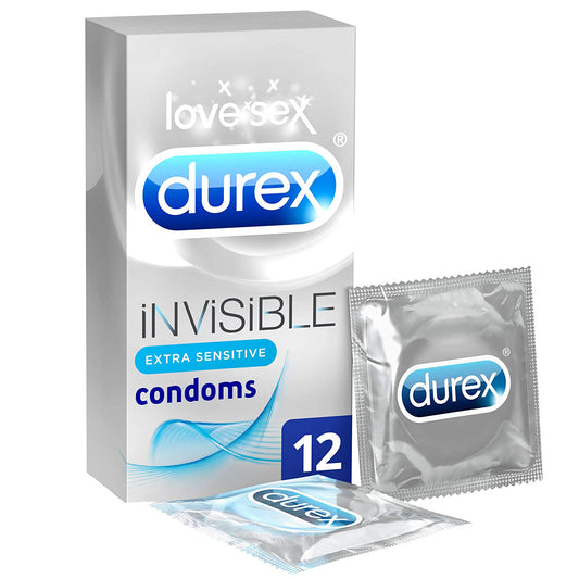 Durex Invisible Extra Sensitive 12 Pack Condoms Durex Invisible Extra Sensitive 12 Pack Condoms - UABDSM
