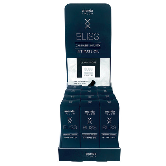 Anada Touch Bliss Cannabis Infused Intiamte Oil 250mg Display of 12 Anada Touch Bliss Cannabis Infused Intiamte Oil 250mg Display of 12 - UABDSM