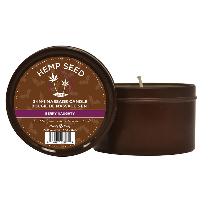 Earthly Body Holiday Christmas Candle-Berry Naughty 6oz - UABDSM