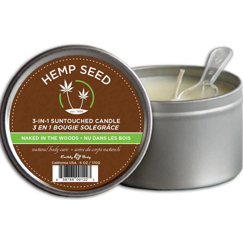 Naked in the Woods Suntouched Candle With Hemp 6 Oz - UABDSM
