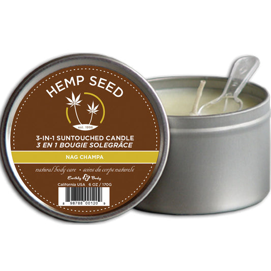Earthly Body 3-in-1 Massage Candle-Nag Champa 6oz Earthly Body 3-in-1 Massage Candle-Nag Champa 6oz - UABDSM