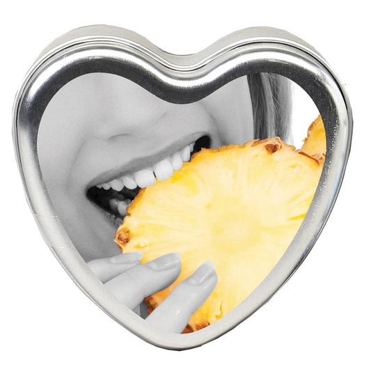 Edible Heart Candle - Pineapple - 4oz Edible Heart Candle - Pineapple - 4oz - UABDSM