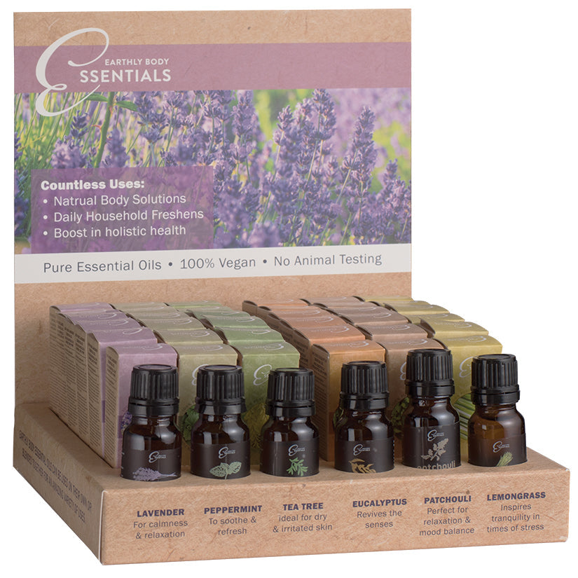 Earthly Body Essential Oils Display of 36 - UABDSM